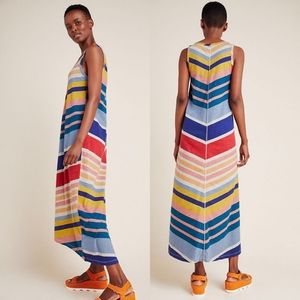 Anthropologie Saturday Sunday Rainbow Stripe Dress